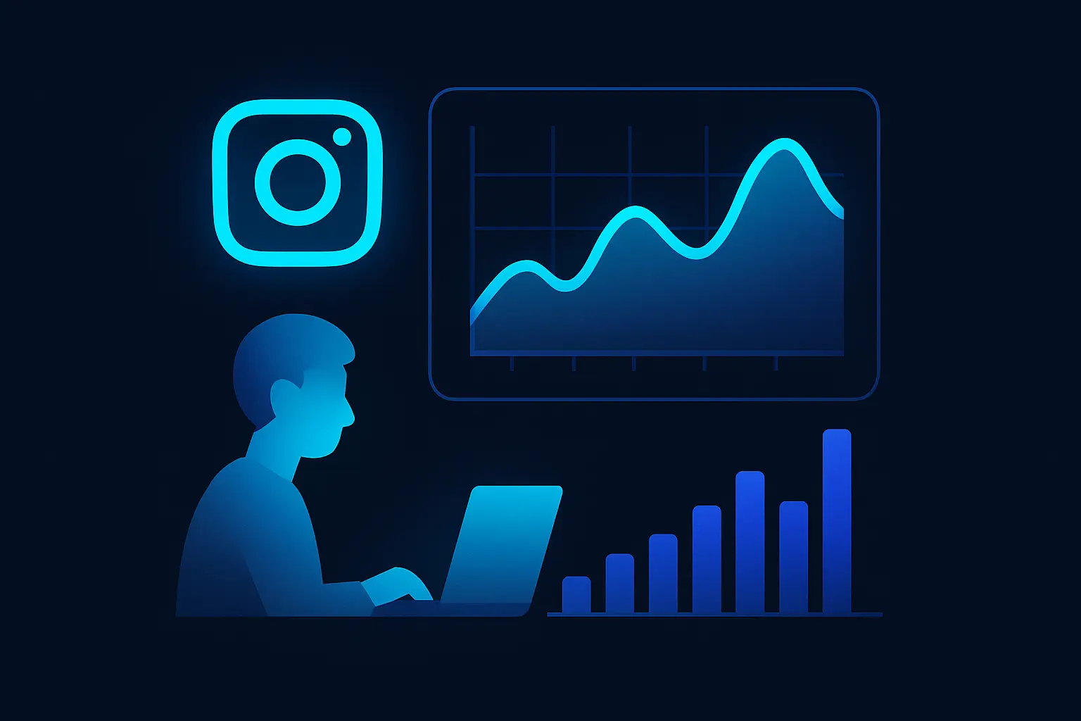 Graph illustrating Instagram user activity by hour