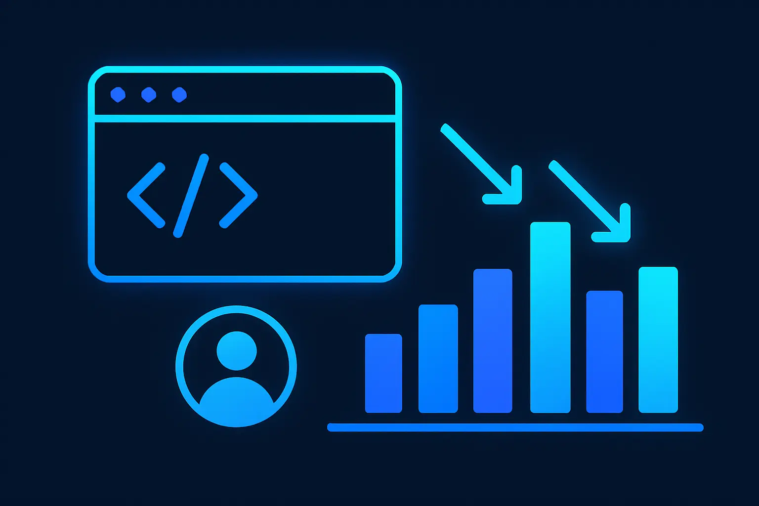 Visual comparison of audience engagement metrics with arrows pointing to peak hours
