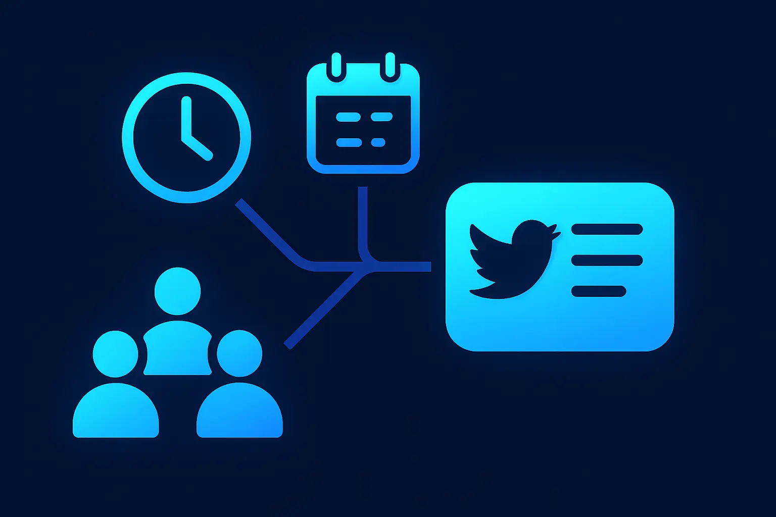 Diagram of factors affecting tweet engagement including time, day, and audience