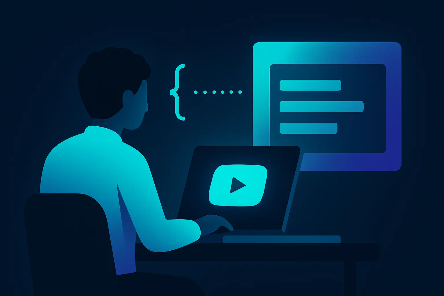 Developer accessing YouTube data via API