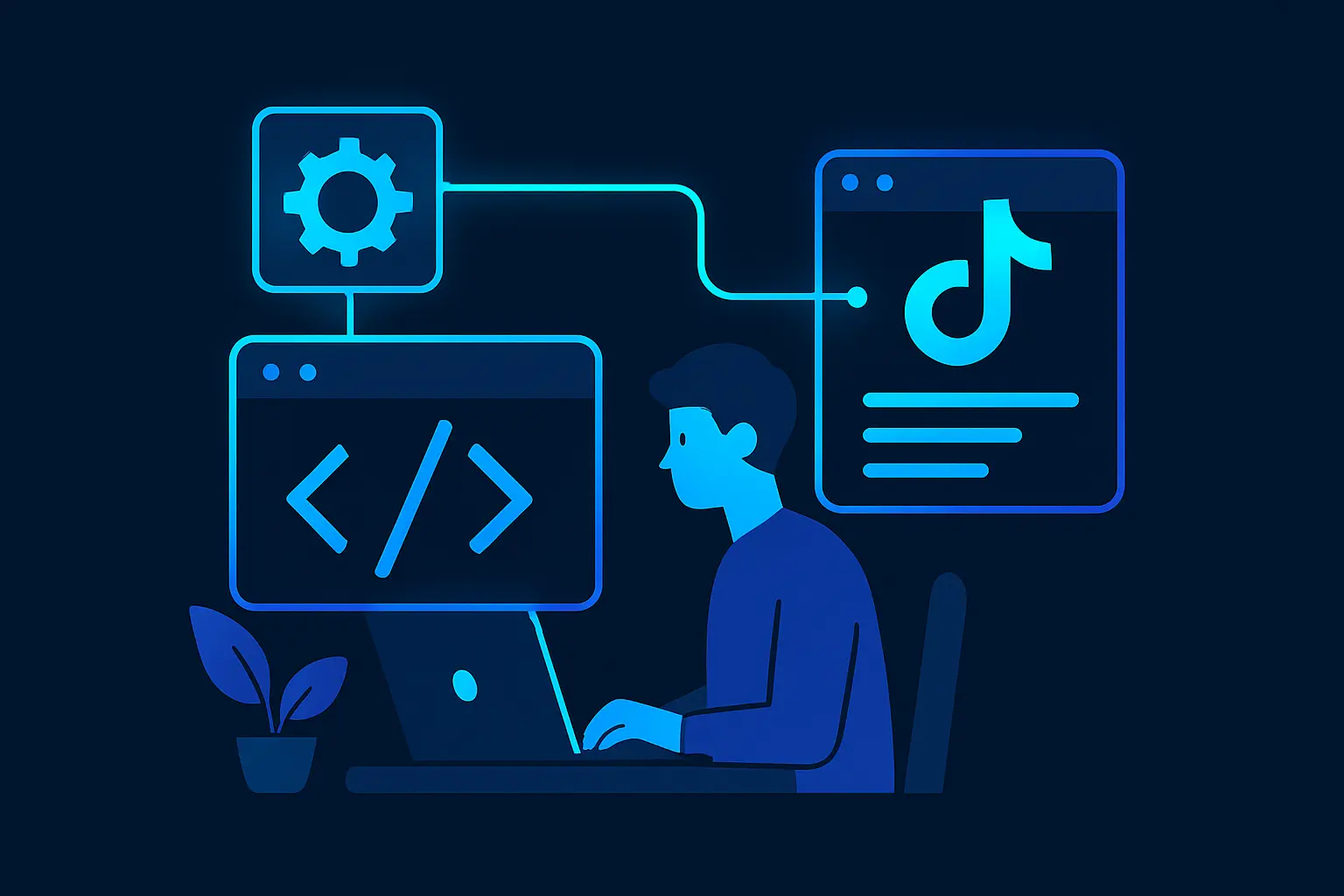 Developer integrating Captapi to extract TikTok transcript