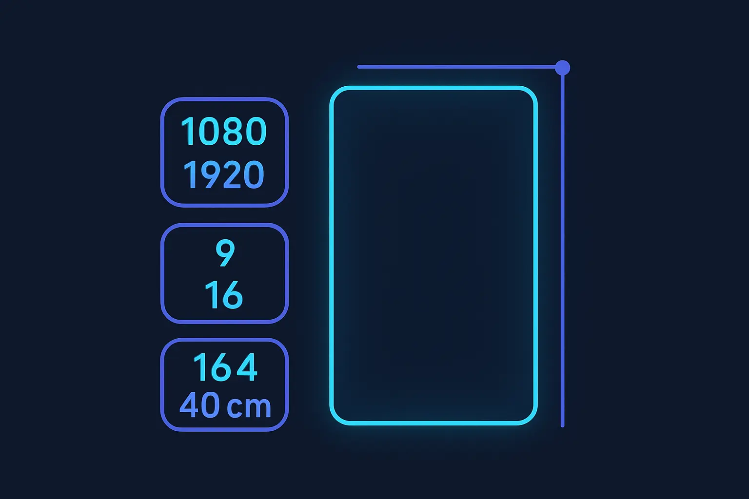 Diagram showing Instagram Story size comparisons in pixels, inches, and centimeters