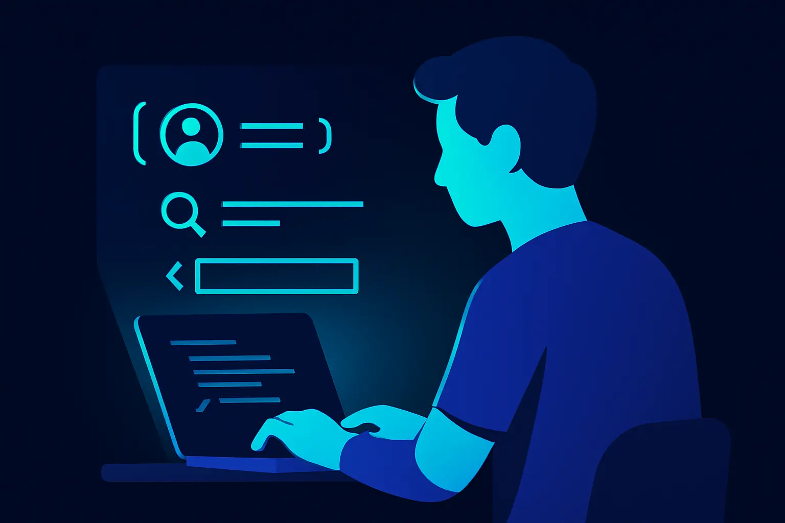 A developer typing code to check Instagram username availability on a laptop.