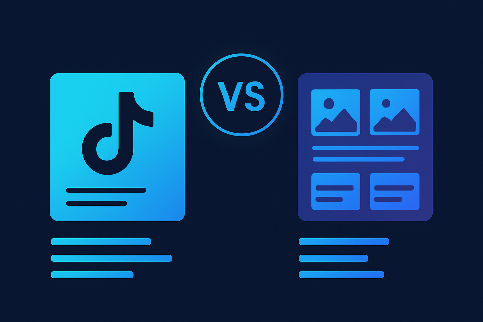 Visual comparison chart of TikTok Ad Library versus a competitor
