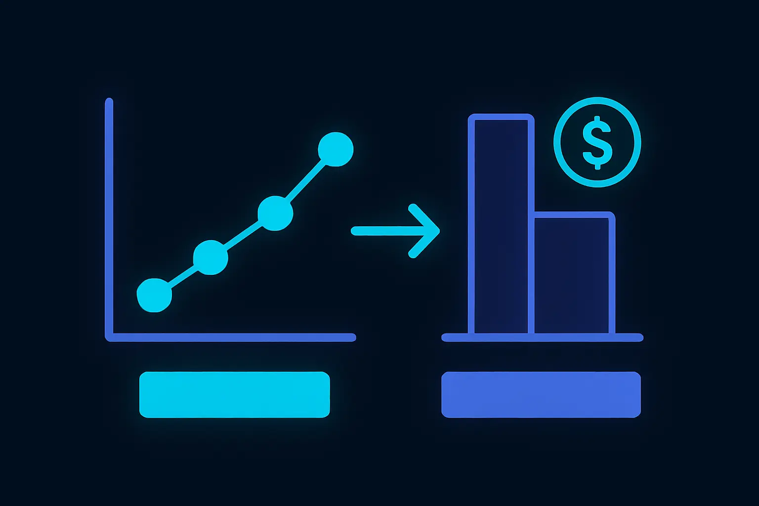 Diagram showing how pay-per-use pricing compares to a flat credit model.