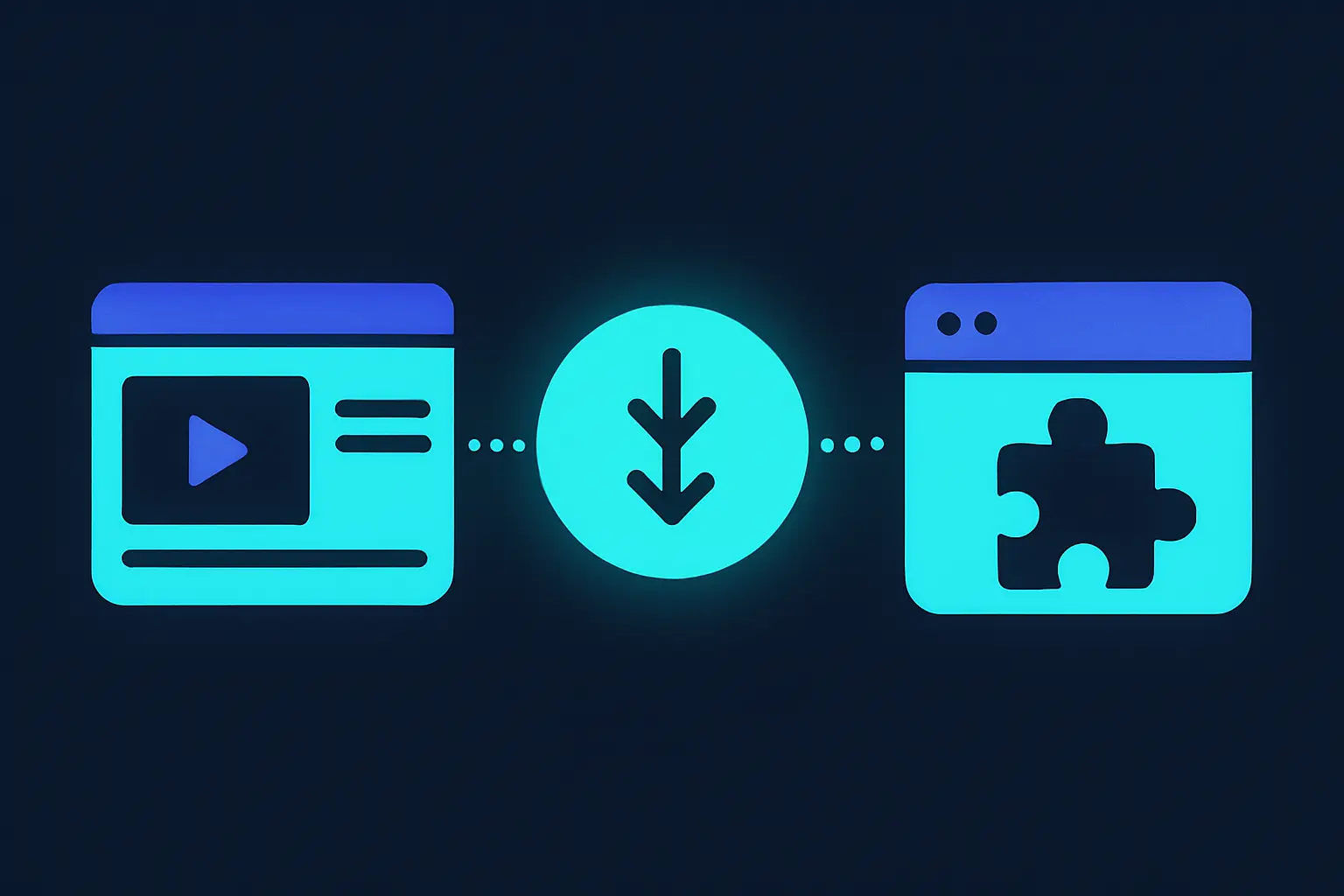 Diagram of data flow from YouTube to extension
